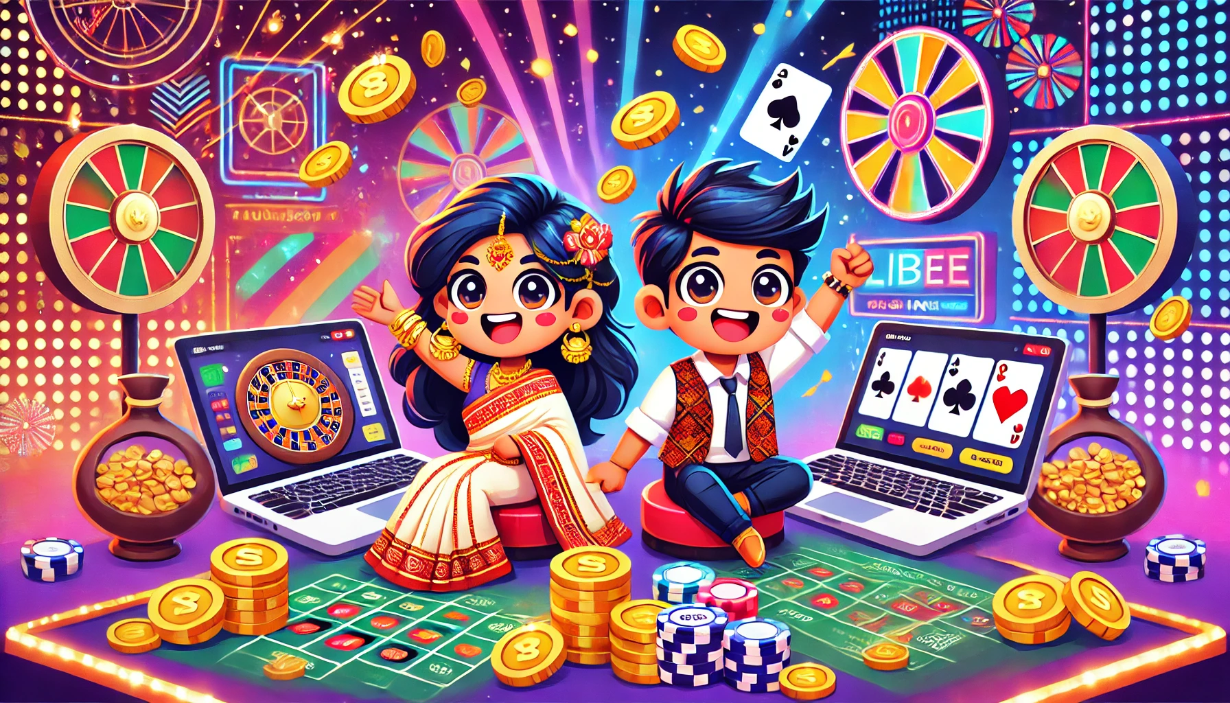 একটি গোল্ডেন বিটকয়েন এবং ক্যাসিনো ডাইসের ছবি, যা ক্রিপ্টো জুয়ার বৈধতা ও আধুনিক প্রযুক্তি বোঝায়।